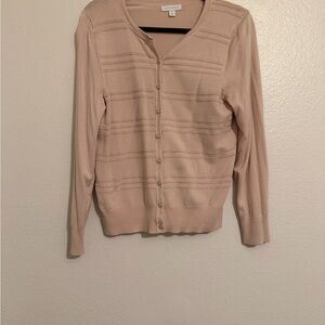Charter Club Light Beige Cardigan Sweater